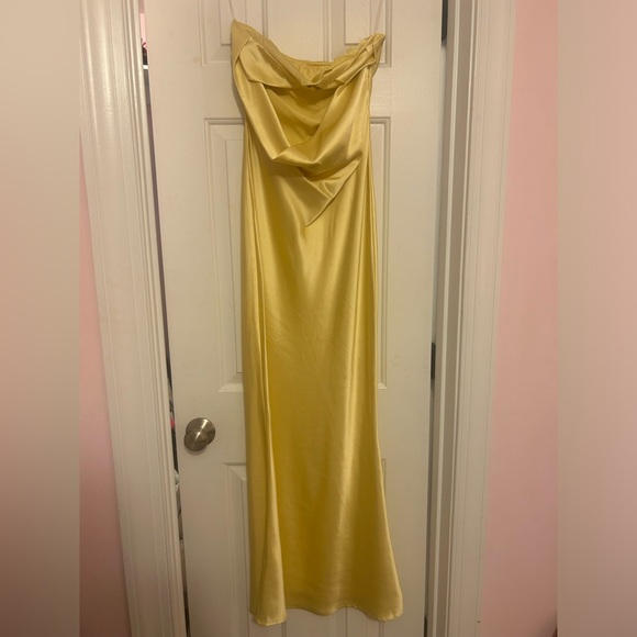 Babyboo Fashion Rheanna Maxi Dress - Lemon Yellow Formal Dress - Picture 6 of 6